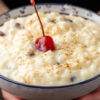 Classic Homemade Creamy Rice Pudding with Cinnamon Garnish